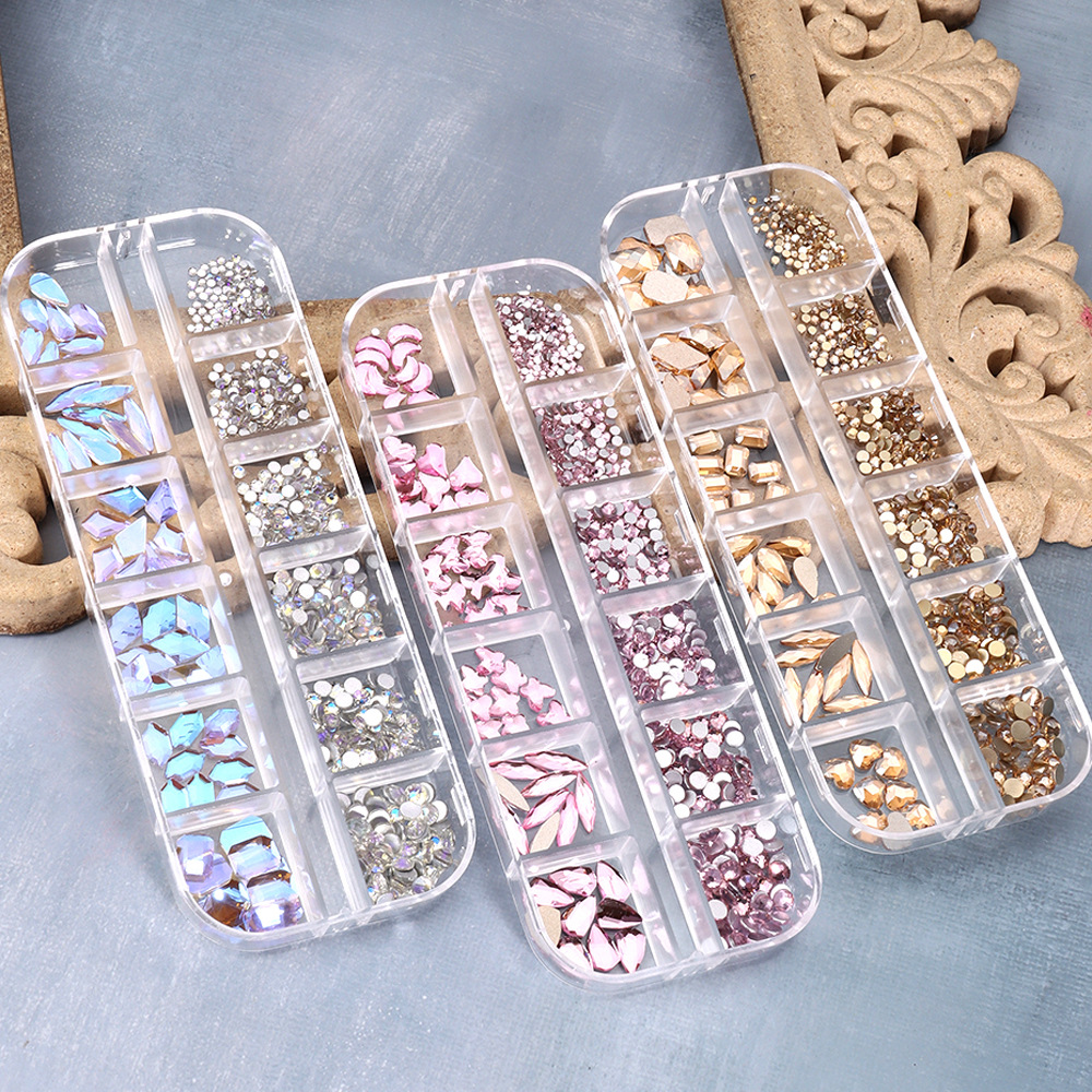 Aurora Champagne Pink Nail  Diamond  Accessories